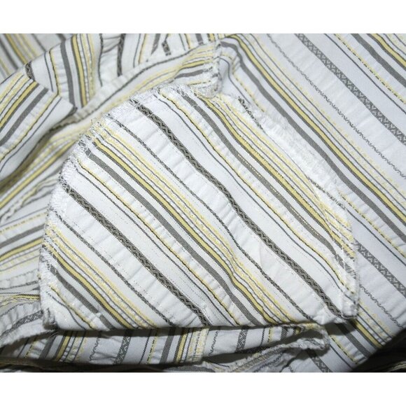 TanJay Ladies White Striped Double Button Jacket 14 Pockets 3/4 Cuffed Sleeves - Picture 8 of 10